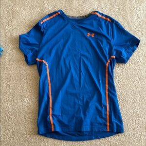 Under Armour Vibrant Blue Tee with Orange Highlights